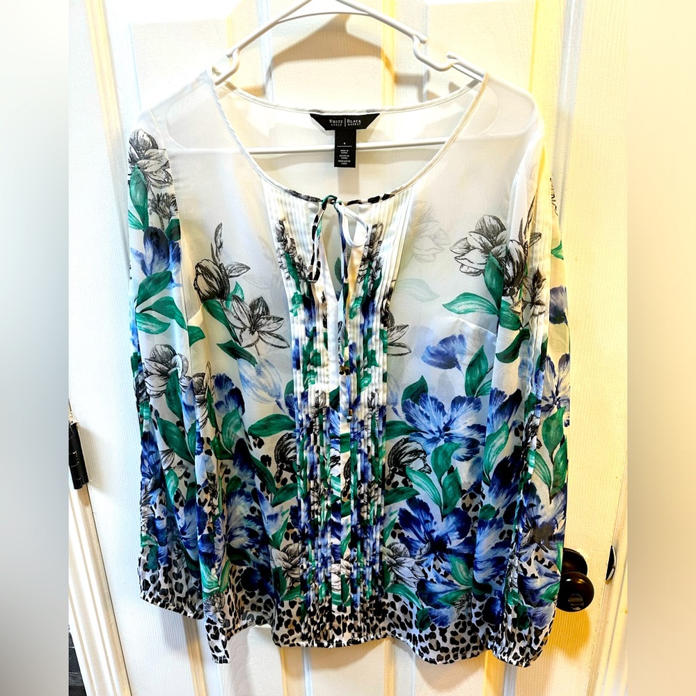 WHBM Floral blouse